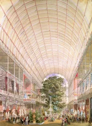 Grote Tentoonstelling van 1851. Decoratie van het transept